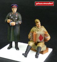 Red Army Soldier,WWII.-Accordionist and NKVD Officer