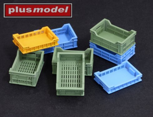 Plastic crates perfored